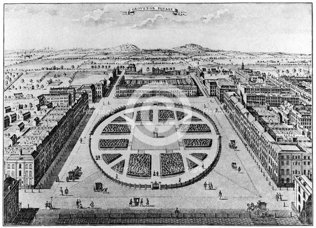 Grovenor Square, London, 18th century (1907). Artist: Unknown