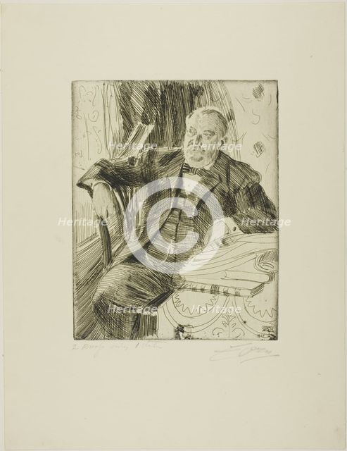 Grover Cleveland I, 1899. Creator: Anders Leonard Zorn.