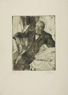 Grover Cleveland II, 1899. Creator: Anders Leonard Zorn