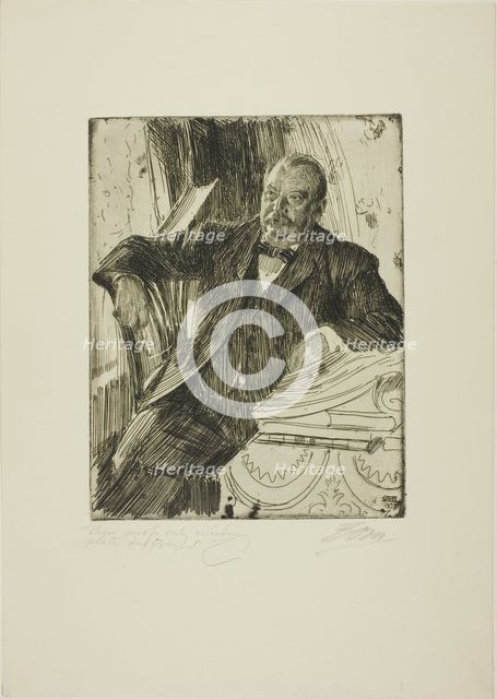 Grover Cleveland II, 1899. Creator: Anders Leonard Zorn.
