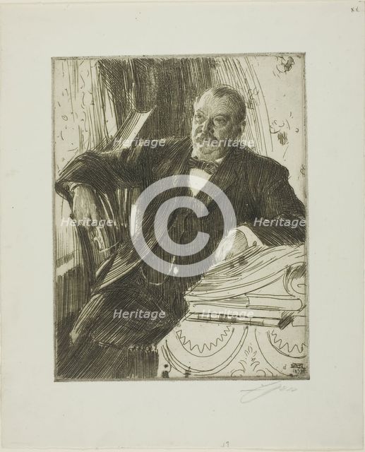 Grover Cleveland II, 1899. Creator: Anders Leonard Zorn.