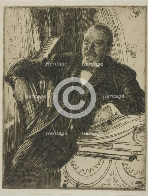 Grover Cleveland II, 1899. Creator: Anders Leonard Zorn.