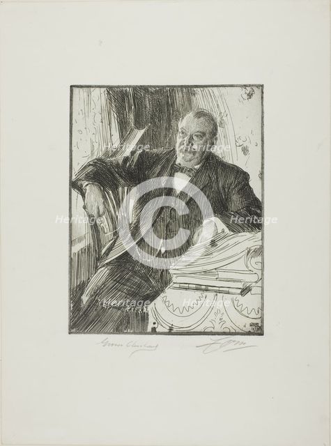Grover Cleveland II, 1899. Creator: Anders Leonard Zorn.