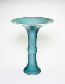 Gu-Shaped (Archaic Bronze Vessel) Vase, Qing dynasty (1644-1911), Yongzheng reign (1723-1735). Creator: Unknown