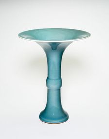 Gu-Shaped (Archaic Bronze Vessel) Vase, Qing dynasty (1644-1911), Yongzheng reign (1723-1735). Creator: Unknown