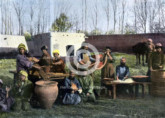 Gut-dressing works, Bukhara, Uzbekistan, c1890. Artist: Unknown