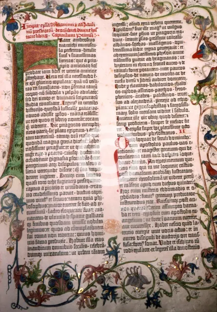 Gutenberg Bible, 42-line Bible printed in Mainz, 1455.  Artist: Unknown.