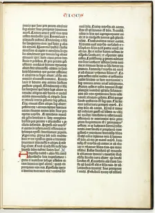 Gutenberg Bible Leaf, 1454/55. Creator: Johannes Gutenberg