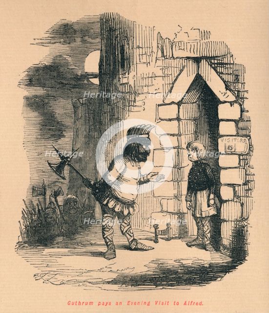 'Guthrum pays an Evening Visit to Alfred', c1860, (c1860).  Artist: John Leech.