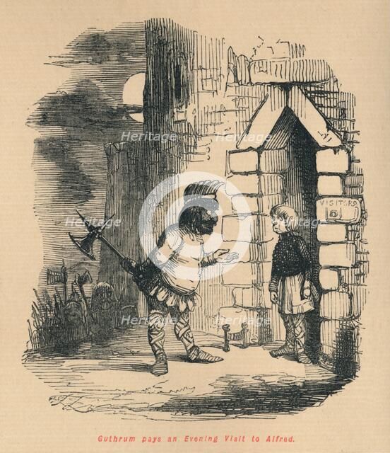 'Guthrum pays an Evening Visit to Alfred', c1860, (c1860).  Artist: John Leech.