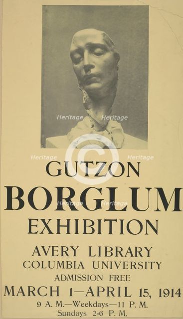 Gutzon Borglum exhibition, c1914. Creator: Unknown.
