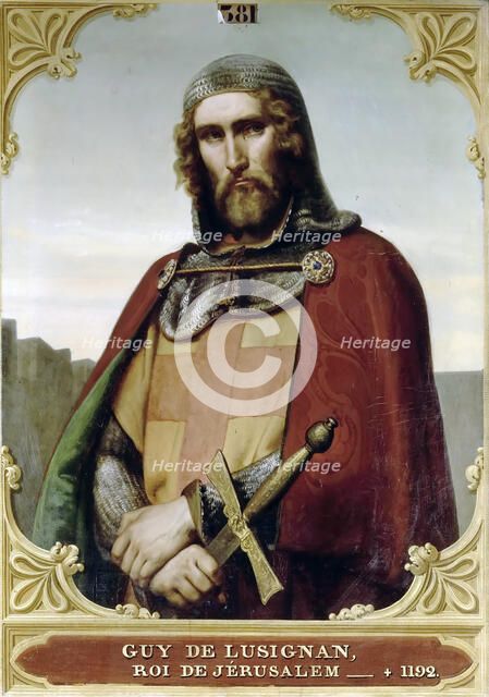 Guy of Lusignan, King of Jerusalem and Cyprus. Artist: Picot, François-Édouard (1786-1868)