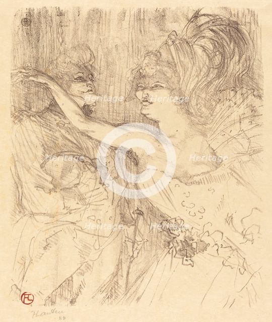 Guy and Mealy in "Paris qui marche" (Guy et Mealy dans "Paris qui marche"), 1898. Creator: Henri de Toulouse-Lautrec.