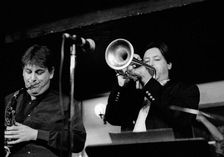 Guy Barker and Nigel Hitchcock, Watermill, Dorking, Surrey, September 2000. Artist: Brian O'Connor