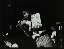 Guy Barker, Chris Hunter and Chris Laurence playing at The Stables, Wavendon, Buckinghamshire. Creator: Denis Williams