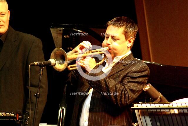 Guy Barker, English jazz trumpeter and composer, Brecon, August 2009. Artist: Brian O'Connor.