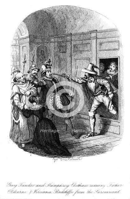 Guy Fawkes and Humphrey Chetham, 1605, (1841).Artist: George Cruikshank