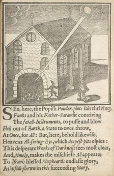 Guy Fawkes and Satan outside the Houses of Parliament, 1617. Creator: Unknown