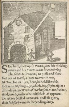 Guy Fawkes and Satan outside the Houses of Parliament, 1617. Creator: Unknown