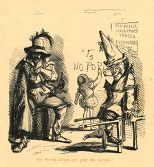 Guy Fawkes before and after the Torture 1897. Creator: John Leech