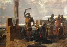 Guzmán el Bueno, 1884. Creator: Salvador Martínez Cubells