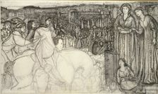 Gualdrada Donati presenting her Daughter to Buondelmente, c1850s. Artist: Sir Edward Coley Burne-Jones