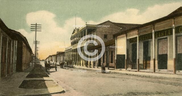 'Guantanamo - Calle Calixto Garcia', 1907.  Creator: Unknown.