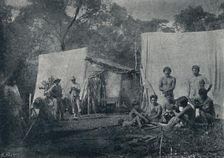 Guaranys visitando um Acampamento 1895. Artist: Francisco Henszler