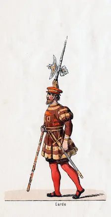 Guard, costume design for Shakespeare's play, Henry VIII, 19th century