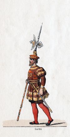 Guard, costume design for Shakespeare's play, Henry VIII, 19th century