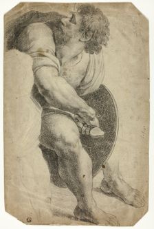Guard Drawing His Sword, n.d. Creator: After Raffaello Sanzio, called Raphael Italian, 1483-1527