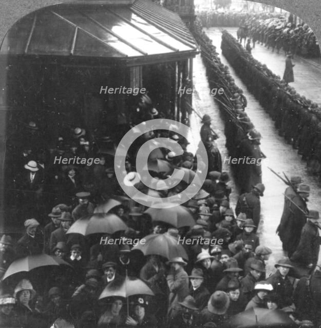 'Guard of Honour at City Hall', South Africa, World War I, c1914-c1918. Artist: Realistic Travels Publishers