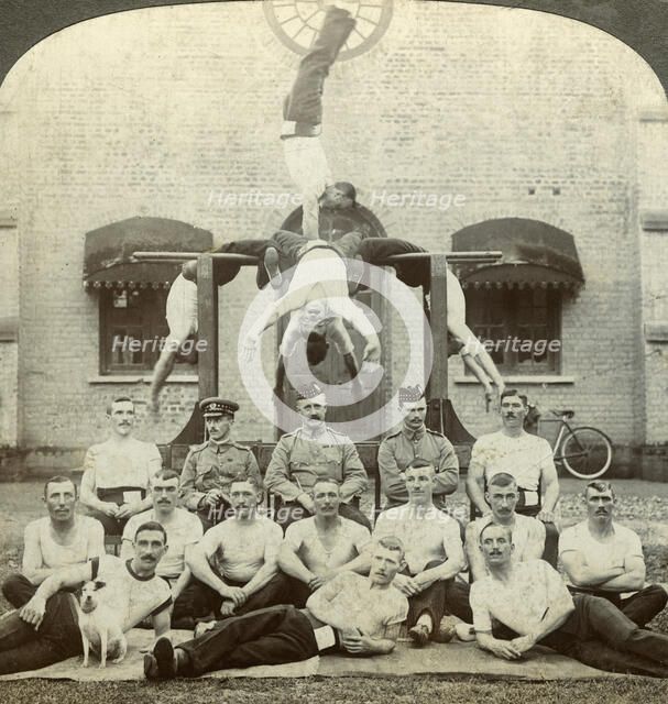 Guard of honour for the visit of the Prince of Wales.Artist: Underwood & Underwood