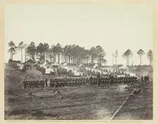 Guard Mount, Head-Quarters Army of the Potomac, February 1864. Creator: Alexander Gardner