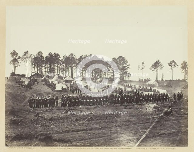 Guard Mount, Head-Quarters Army of the Potomac, February 1864. Creator: Alexander Gardner.