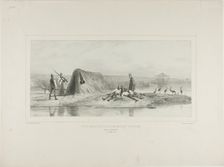 Guard Post for the Hungarian Military Colonies, Left Bank of the Danube, July 7, 1837, 1838. Creator: Auguste Raffet