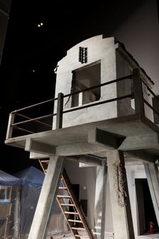 Guard tower from Camp H at Angola Prison, 1900-1950. Creator: Unknown