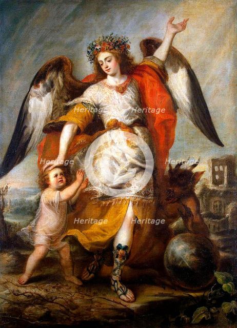 Guardian Angel', 1646. Creator: Pereda y Salgado, Antonio, de (1611-1678).
