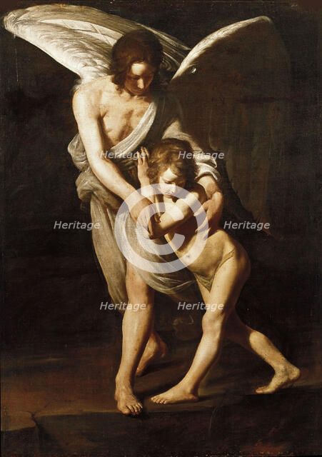 Guardian Angel, 1618. Creator: Galli, Giovanni Antonio (1585-1652).