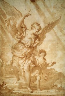 Guardian Angel 17th century. Artist: Domenico Piola I