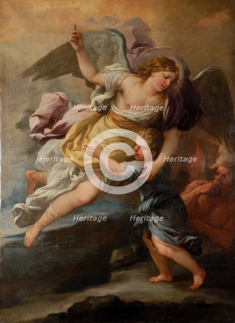 Guardian angel. Creator: Giordano, Luca (1632-1705).