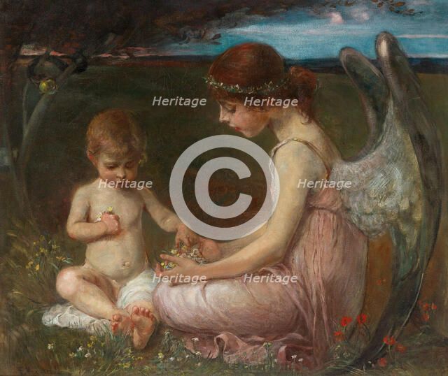 Guardian angel. Creator: Keyser, Emil (1846-1923).