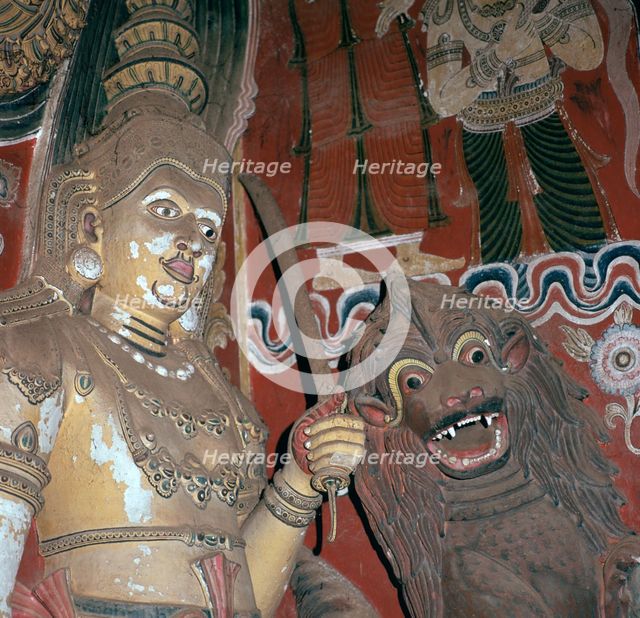 Guardian deities at the doorway of a Buddhist temple, 16th century. Artist: Unknown