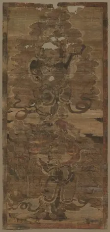 Guardian Kings: Dhrtarastra and Virupaksa, 1st half of 1300s. Creator: Unknown