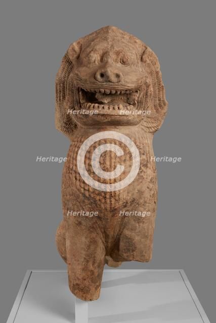 Guardian Lion, Angkor period, 12th century. Creator: Unknown.