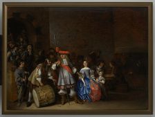Guardroom Scene, c1665 -1673. Creator: Anthonie Palamedesz