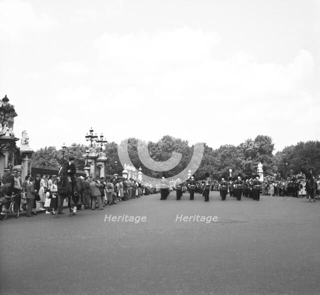 Guards marching down the Mall, London, c1955.  Creator: Arthur Charles Kirby Ware.