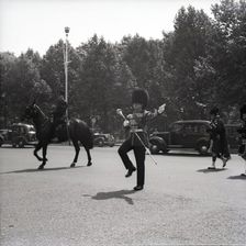 Guards on the march, London, c1955. Creator: Arthur Charles Kirby Ware
