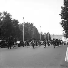 Guards on the march, London, c1955. Creator: Arthur Charles Kirby Ware