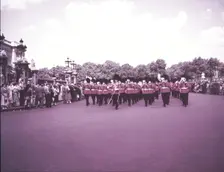 Guards at Buckingham Palace, London, c1955. Creator: Arthur Charles Kirby Ware